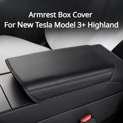 Armrest Box Cover for New Tesla Model 3+ Highland Central Control Armrest Pad Protective Shell for 2024 Model3 Car Accessories