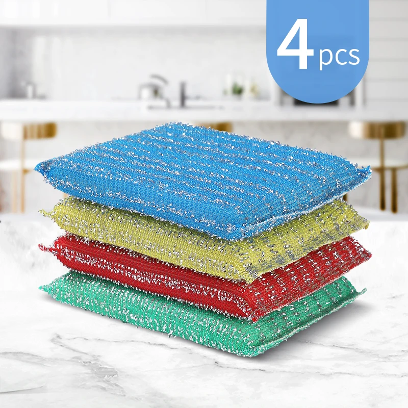 

Kitchen Sink Pan Pot Stain Rust Removal Dishwashing Sponge Brush Dishcloth Washcloth Home Cleaning Magic Dish Wash Accessories