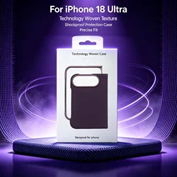 Woven Texture Magnetic Shockproof Case with 1:1 Original - Device Color Technology for iPhone Duo (PURPLE)