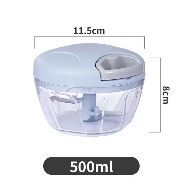 500/900ML Hand Chopper Manual Rope Food Processor Silcer Shredder Salad Maker Garlic Onion Cutter Kitchen Tool Accessories 10