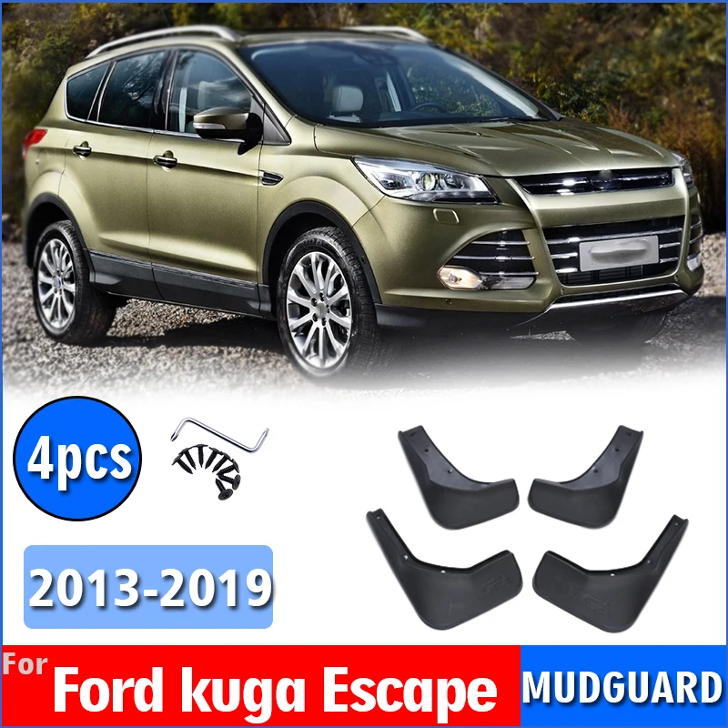 

FOR Ford Kuga Escape MK2 2013-2019 Mudguards Fender Mudflaps Car Accessories Mud Flap Guard Splash Front Rear 4pcs Mudguard