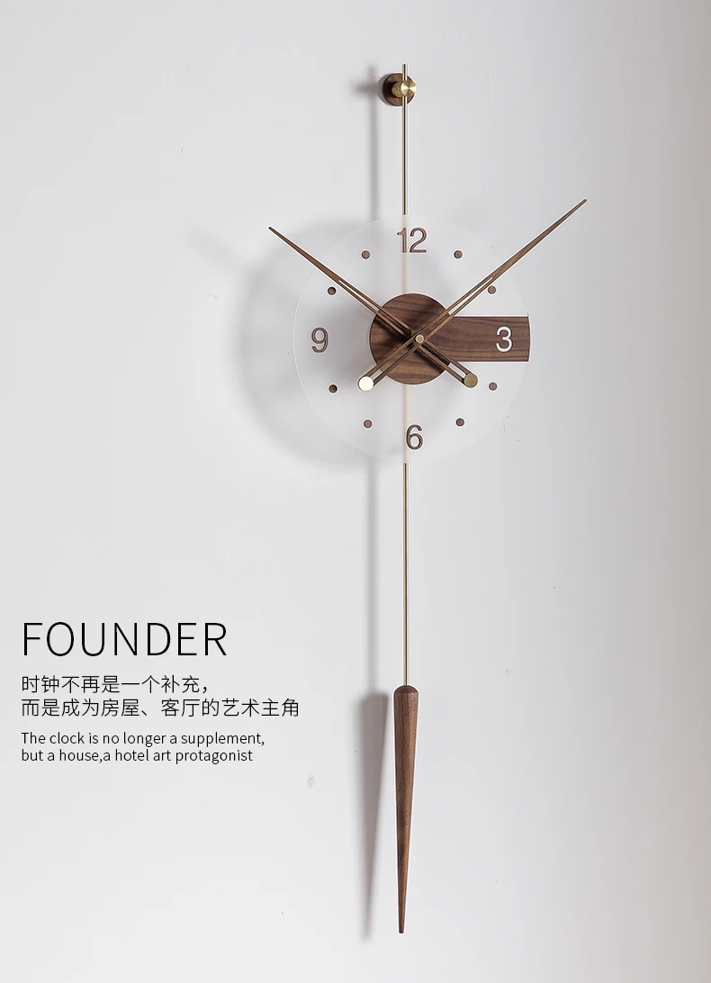 Wall Clock Living Room Creative Timepiece Luxury Minimalist Decor Premium Italianstyle Artistic Corner New Arrival Wall Decor