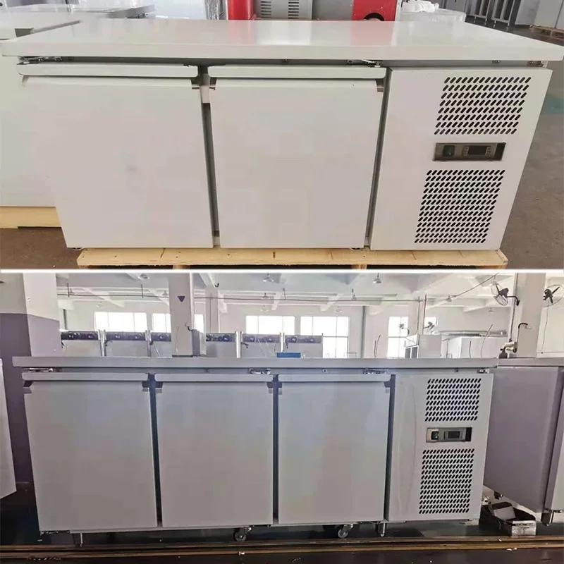 Three Door Commercial Refrigeration Undercounter Freezer Catering Equipment Kitchen Equipment Prep Table Refrigerator