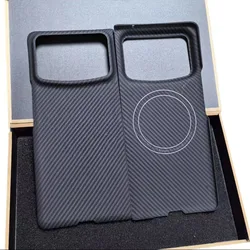 Ultra-Slim Magnetic 600D Carbon Fiber Aramid Wireless Case - Matte Finish for Mix Fold4 (Back only)
