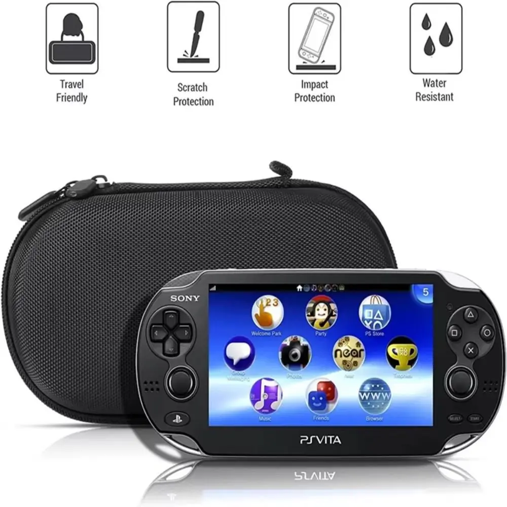 새로운 하드 쉘 오거나이저 케이스 휴대용 방수 보관 가방 PS Vita 1000/PSV 2000용 방진 충격 방지 운반 케이스