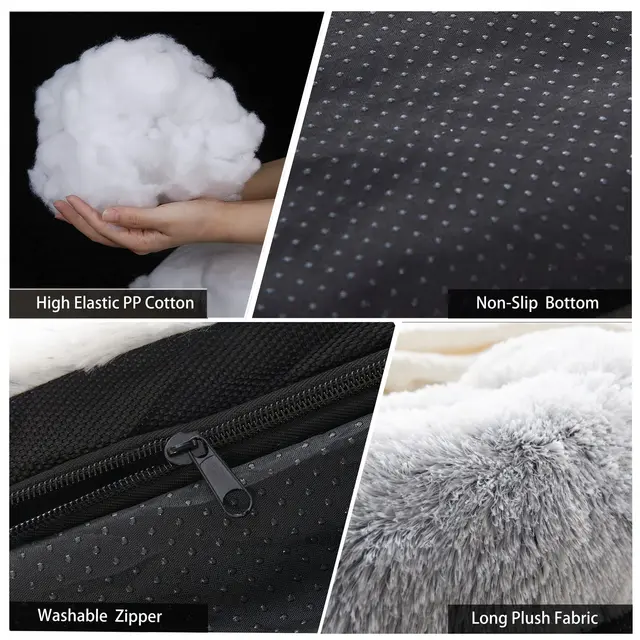 Detachable Dog Bed Mat Plush Winter Warm Pet Blanket Anti-Slip Washable Pet Kennel Puppy Medium Small Pad Dog Accessories 5