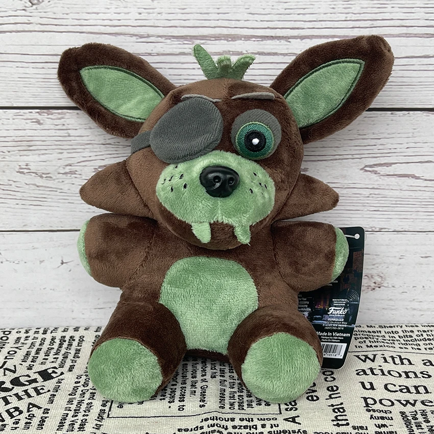 Five Nights At Freddys Phantom Foxy Green Brown Plush Stuffed Toy