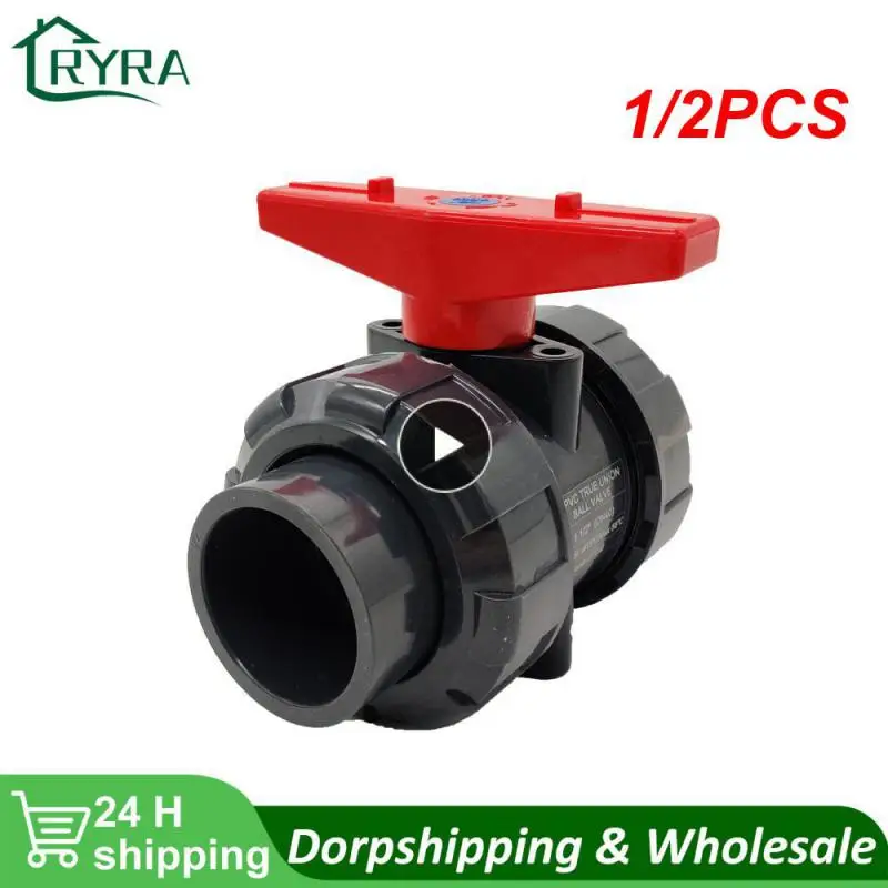 

1/2PCS 20/25/32/40/5063/75/90/110mm PVC Pipe Union Valves Fittings Ball Valves Garden Irrigation Water Pipe Connector Aquarium