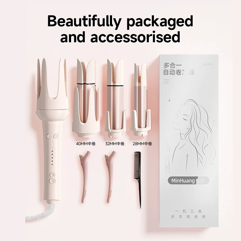 Automatic Curling Iron 32mm Auto Rotating Ceramic Hair Curler Anti-Scald Fast Heating Hair Curling Wand for Hair Waves Styling 13