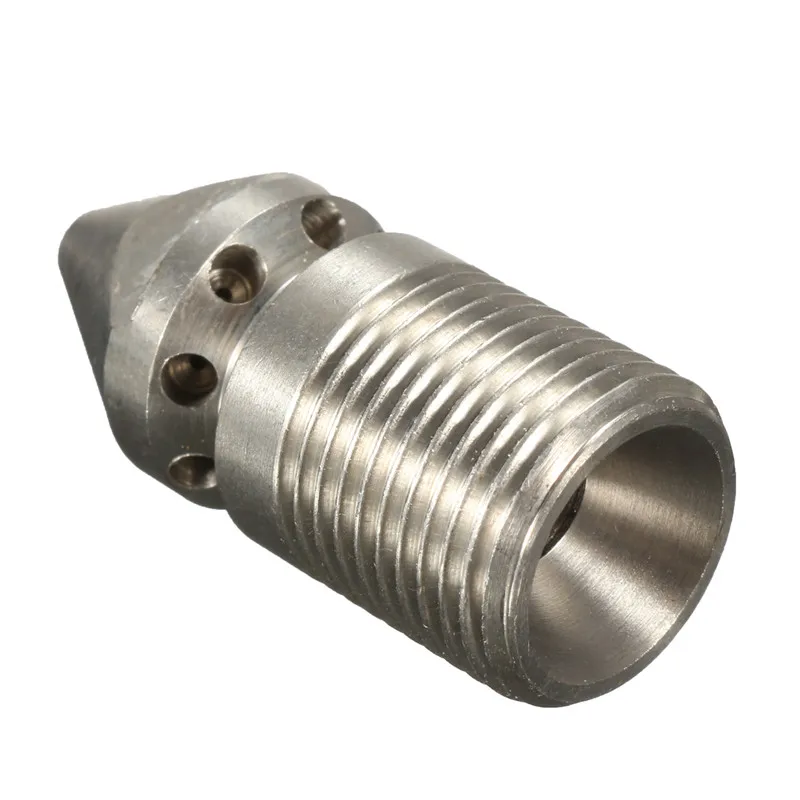 

Pressure Washer Drain / Sewer Jetter 9 Jet 3/8" Male 4.5 Rotary Cleaning Nozzle Stainless Steel 303