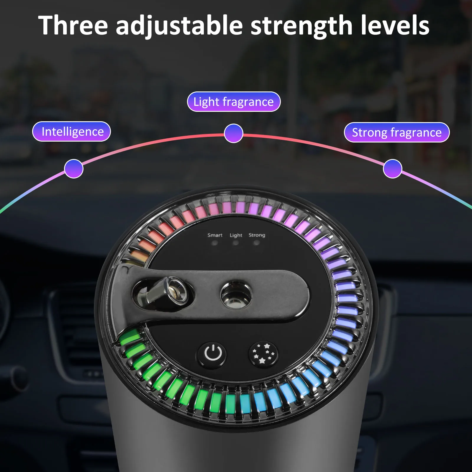 Car Mounted Fragrance Diffusers USB Car Air Freshener Fragrance Ornament Diffusers for Essential Oil Smart Accessories