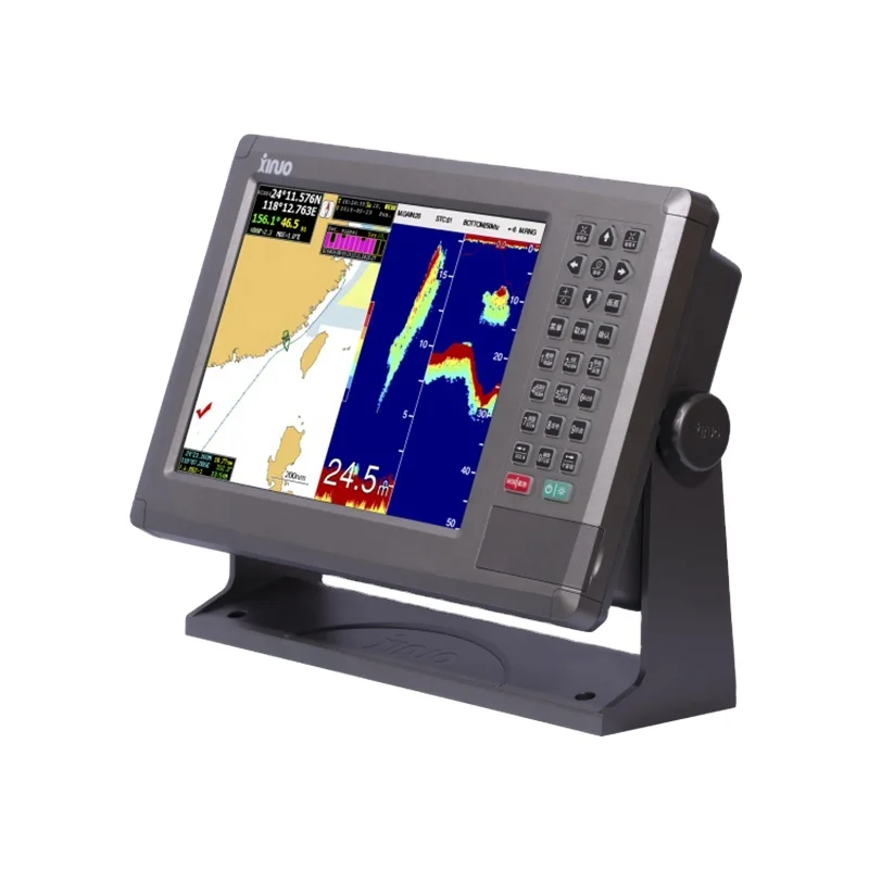Xf-1069gf 600w 10.4'' Marine Electronics Navigation Communication Digital Sounder Fish Finder Gps Chart Plotter 3 In 1