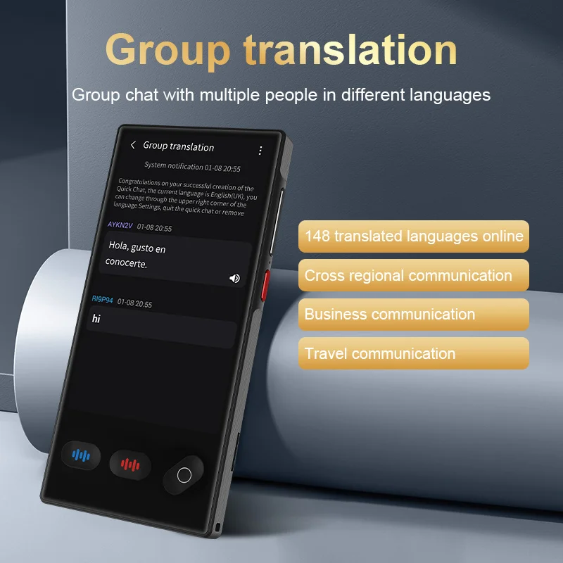 S35 Language Translator Device ChatGPT 148 Languages Smart Ai Voice Translating 18 Offline Pocket Dictionary Offline Translation