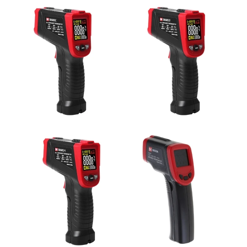 

Цифровой инфракрасный термометр-50 ~ 880 ℃, лазерный термометр, пирометр, бесконтактный измеритель температуры, пистолет для