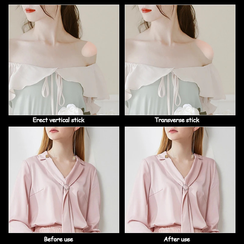 1~5PCS Soft Silicone Shoulder Anti Slip Shoulder Pads Enhancer Clothing Push-up Cushions Reusable Self-Adhesive