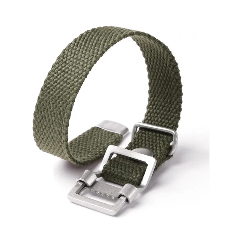 New Design Watch Strap 20mm 22mm Canvas Watch Band Texture Wristband Green Khaki Replacement Strap For Man Watch Gift
