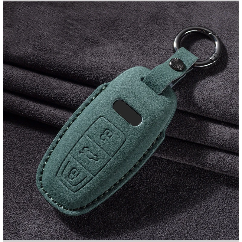 Car Remote Key Case Cover for Audi A3 A4 B9 A6 A7 4K A8 E-tron Q5 Q8 C8 D5 SQ8 Suede Car Key Fob Shell Keychain Protection Bag key case,key case cover,car key shell,remote control case cover