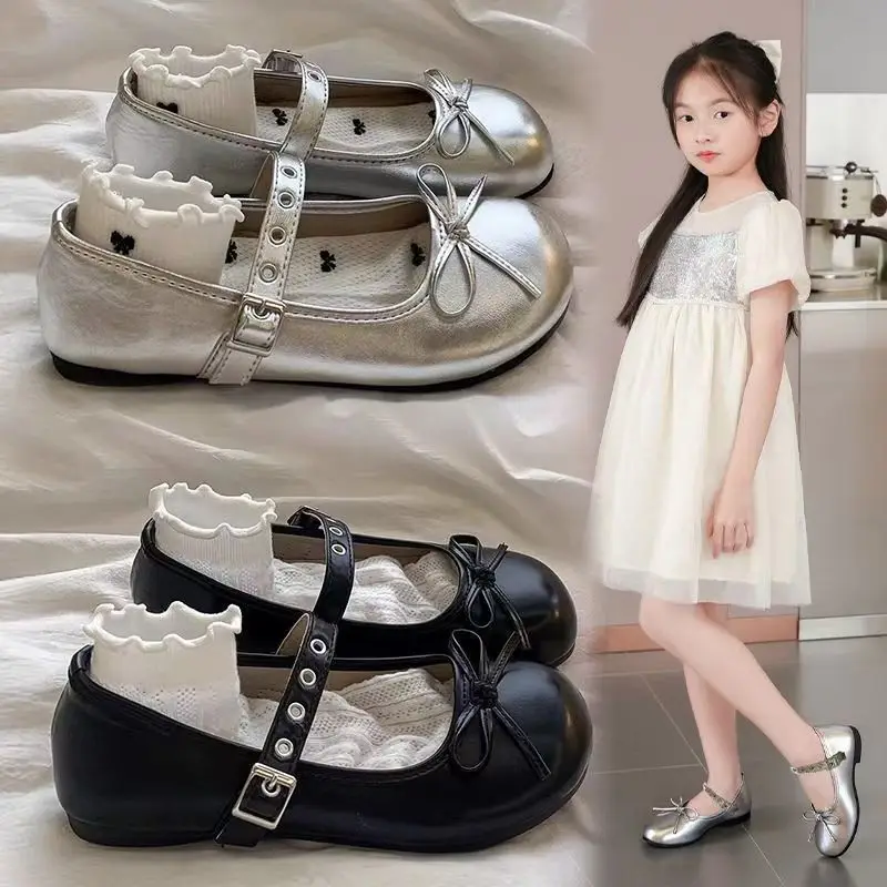 Girls Leather Shoes Autumn Korean Style Soft Anti Slip