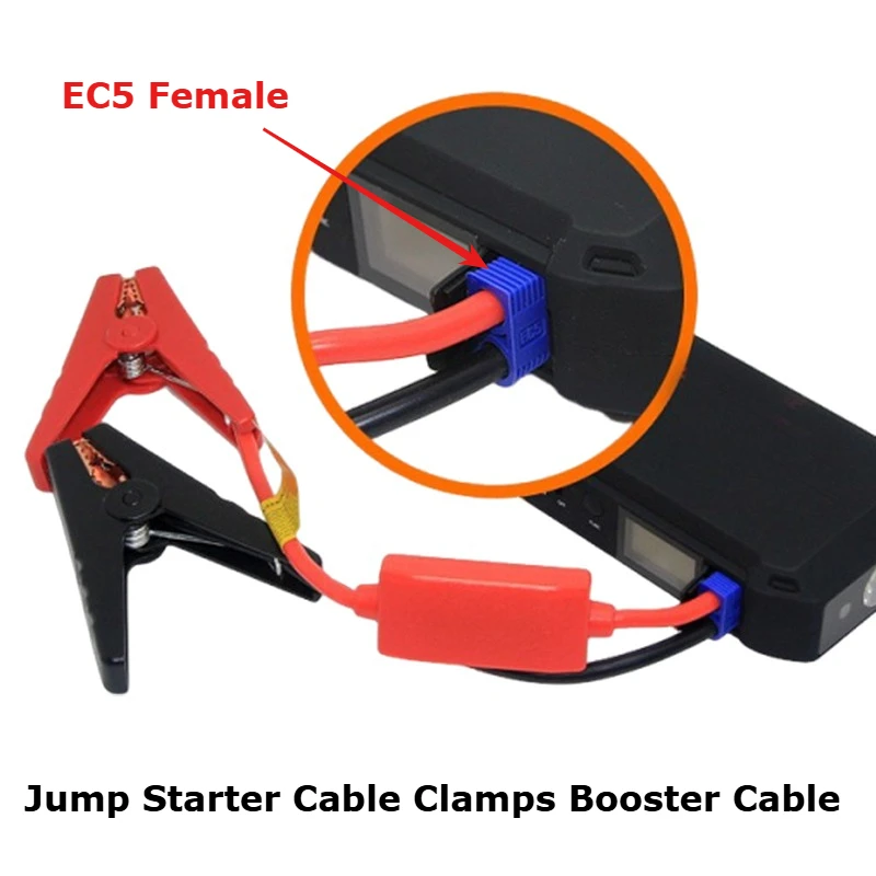 10/8AWG Car Jump Starter Cable Clamps Booster Cable EC5 Plug Connector ...
