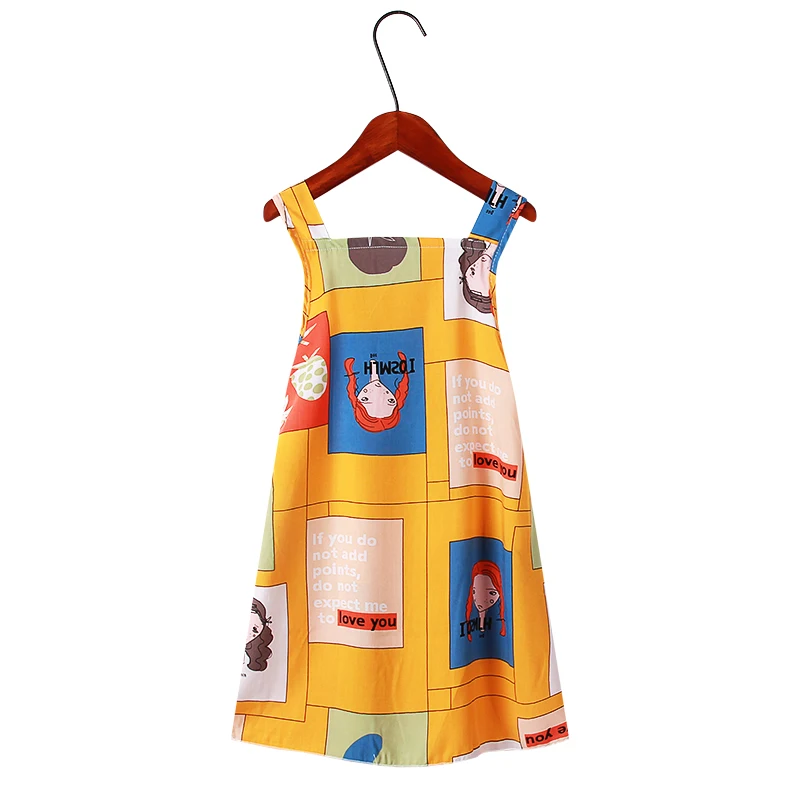 New girls dresses 2 6 8 10 years children Slip dresses fashion cute Multicolor kids sleeveless for girls