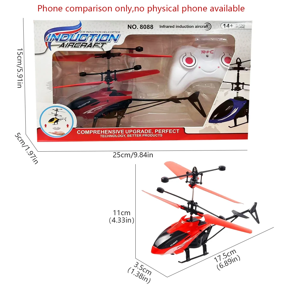 RC Helicopters Drone Mini Remote Control Induction Hovering Gesture Control Suspension Helicopter Aircraft Children Toy