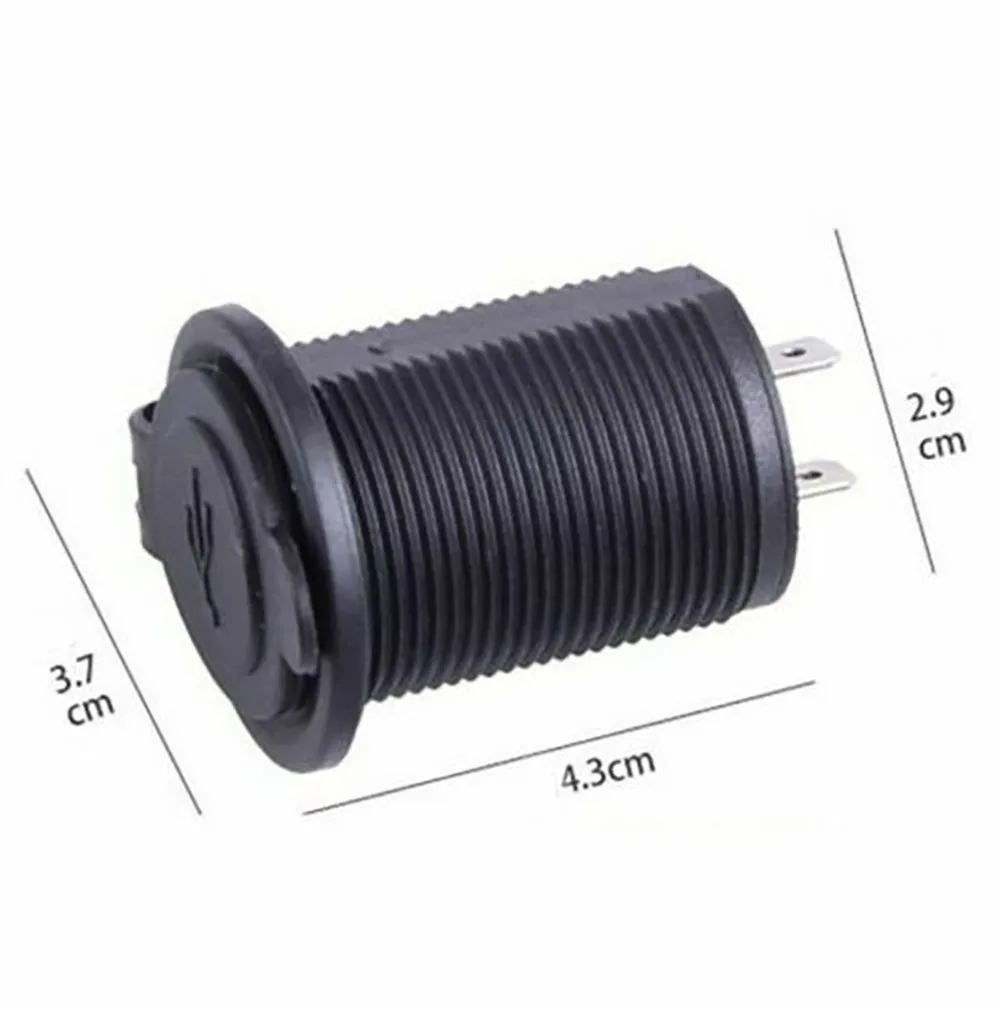 12V Car Charger Cigarette Lighter Socket Dual USB Power Adapter Charger Plug Splitters For Camper RV Bus Motorhome