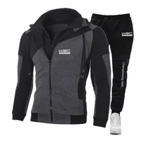 2023 World Rally Championship WRC Autumn Men New Diagonal Zip Hoodie Tracksuit Hooded Sweatshirt+Pant Pullover Sportswear Suit 1