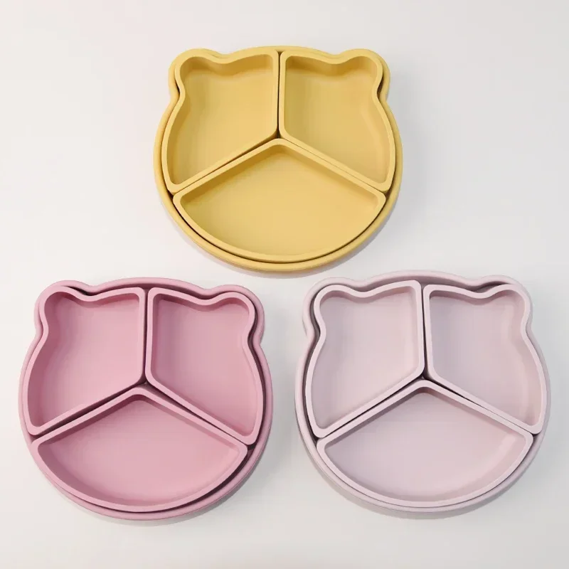 New Products BPA Free Kids Silicone Bowl Baby Feeding Silicone Dishes silicone dinner plate 3