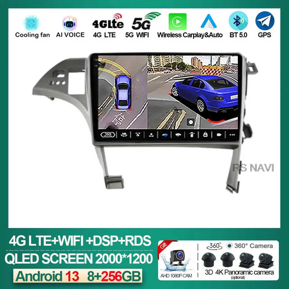 

Android 13 For Toyota Prius XW30 2009-2015 LHD RHD Car Radio 4G WIFI Player Carplay Android Auto GPS Navigation No DVD 2DIN