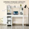 Farmhouse Computer Desk with Hutch and Cabinet, Home Office Desk with Storage, for Study, White 5