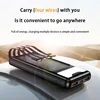 200000mah Solar Power Bank Built in 4 Cables Portable Fast Charging Large Capacity Charger Powerbank For Iphone Samsung Huawei 4
