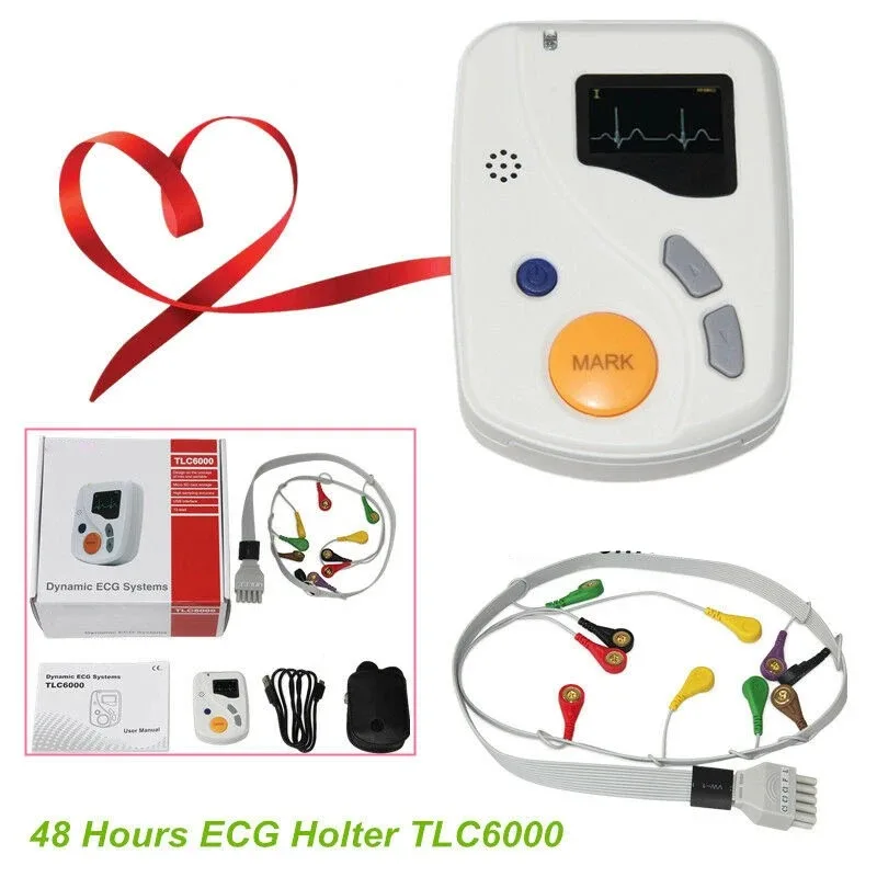 CONTEC TLC5000/TLC6000 12 Channels ECG EKG System Holter Dynamic Electrocardiograph USB
