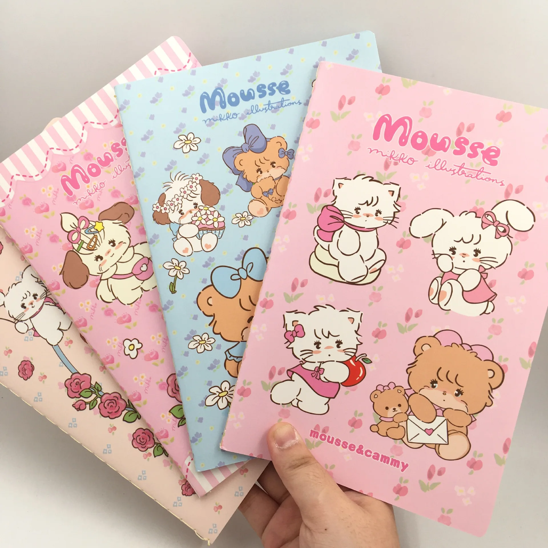 16pcs-cute-kawaii-cartoon-patterns-mikko-coil-notebook-student-notebook-student-learning-stationery-children's-gift-wholesale