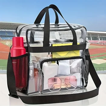 Borsa da viaggio portatile in PVC con grande capacità e design trasparente per un facile organizzazione e lavaggio