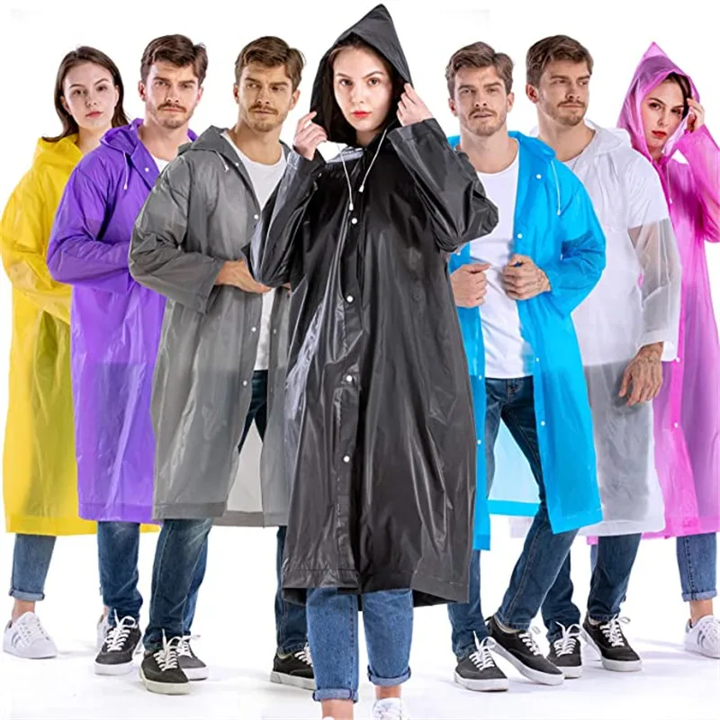EVA Long Raincoat Unisex Male Women Rain Coats Poncho Suit Jacket Tourist Bike Ladies Running Hooded Hiking Rainwears Waterproof raincoat poncho