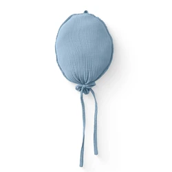 Velvet Baby Teddy Balloon Photography Pillow & Nursery Wall Decor (Blue ballon)