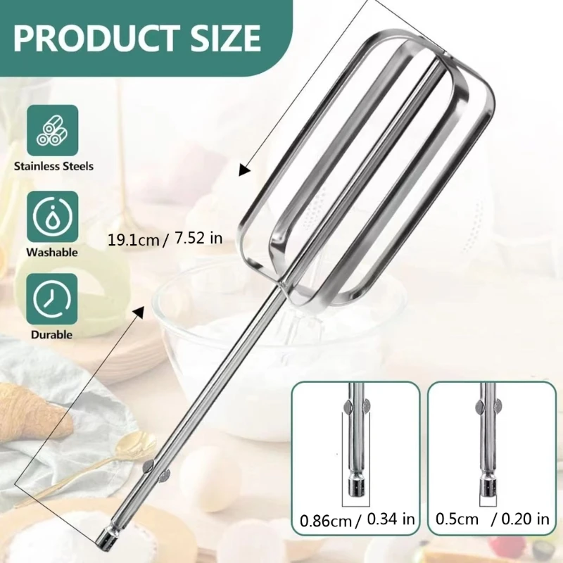 2Pcs Eggs Beater Whisk Mixer Accessories for Handheld Electric Mixer Replacement Attachment