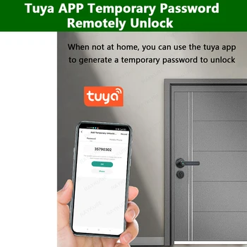 RAYKUBE M3 Tuya BLE Smart Fingerprint Door Lock Password Lock with Keys Smartlife/Tuya APP Unlock For Indoor Wooden Metal Door 3