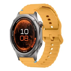 Silicone Sports Breathable Strap - Universal 18mm, 20mm, 22mm Bracelet for 18mm Width (Official Yellow)