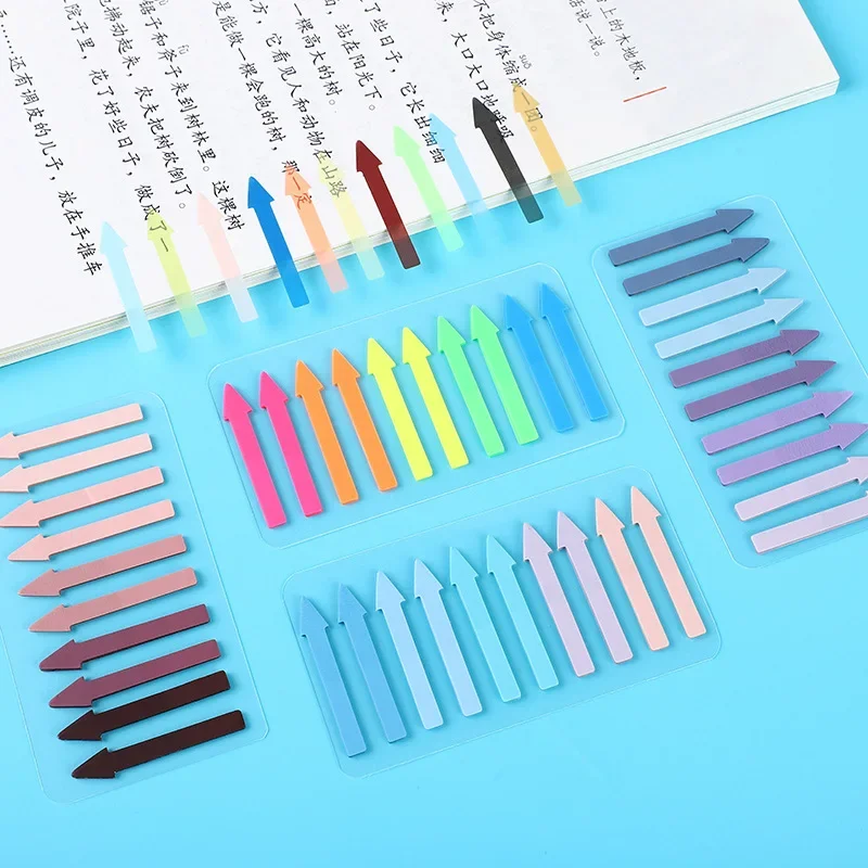 2400 Sheets Transparentes Sticky Notes Self-Adhesive Annotation Read Books Bookmarks Tabs Notepad Aesthetic Stationery 4