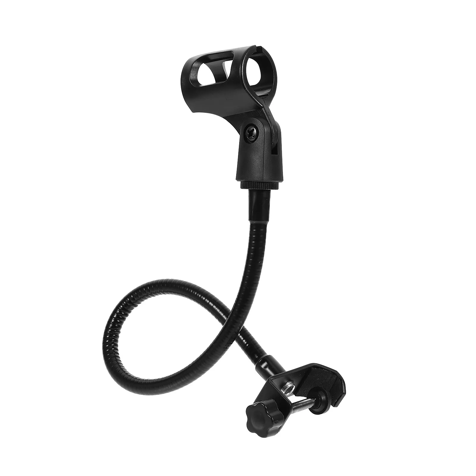 1Pcs 견고한 구스넥 마이크 스탠드(클램프 베이스 포함) 음성 녹음, 팟캐스팅, 가라오케 녹음용 조절 가능한 마이크 홀더