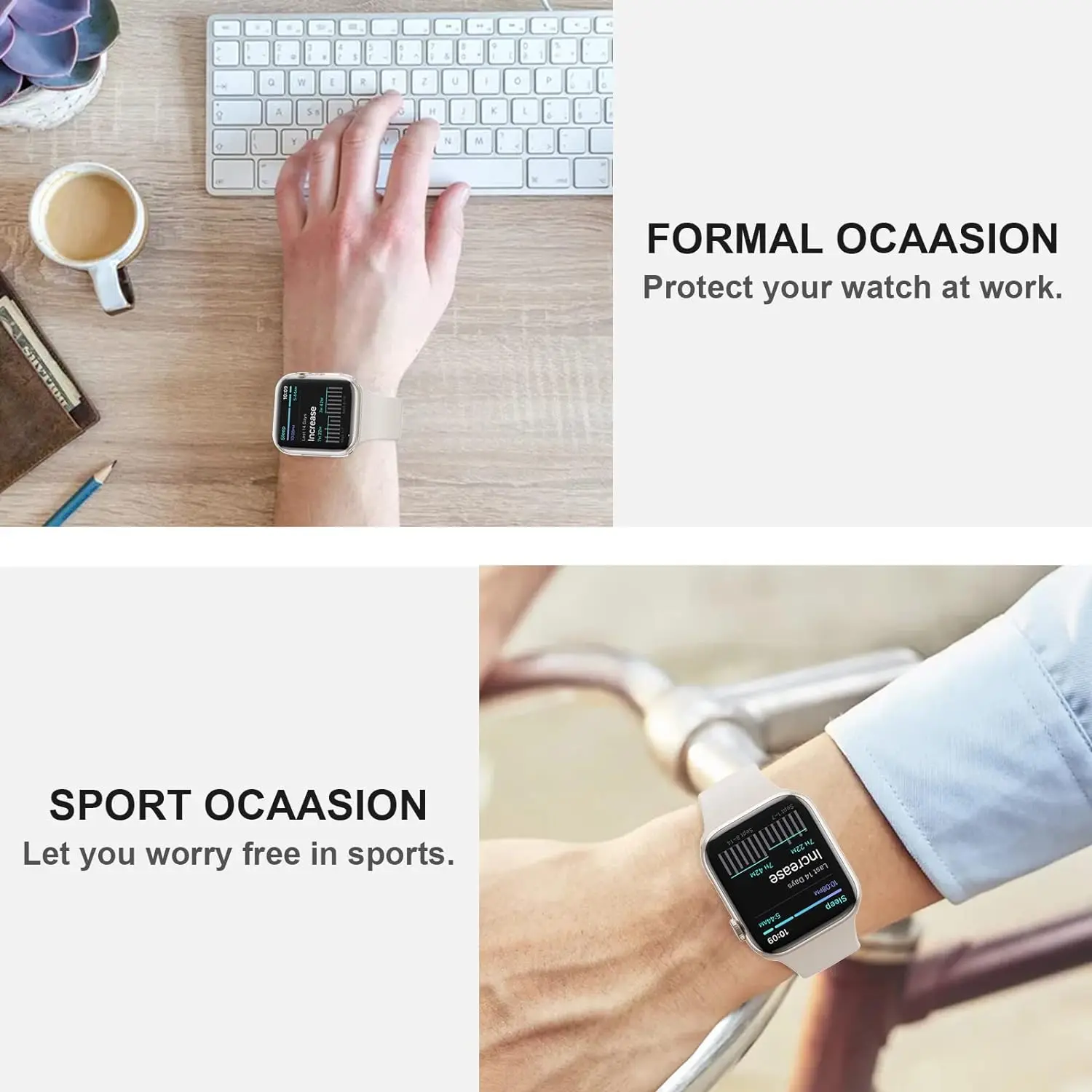 Case for Apple Watch Band 45mm 41mm 44mm 40mm 42mm Screen Protector Clear Bumper Cover iWatch Series Ultra 2 49mm 9 8 7 SE 6 3 - Image 5