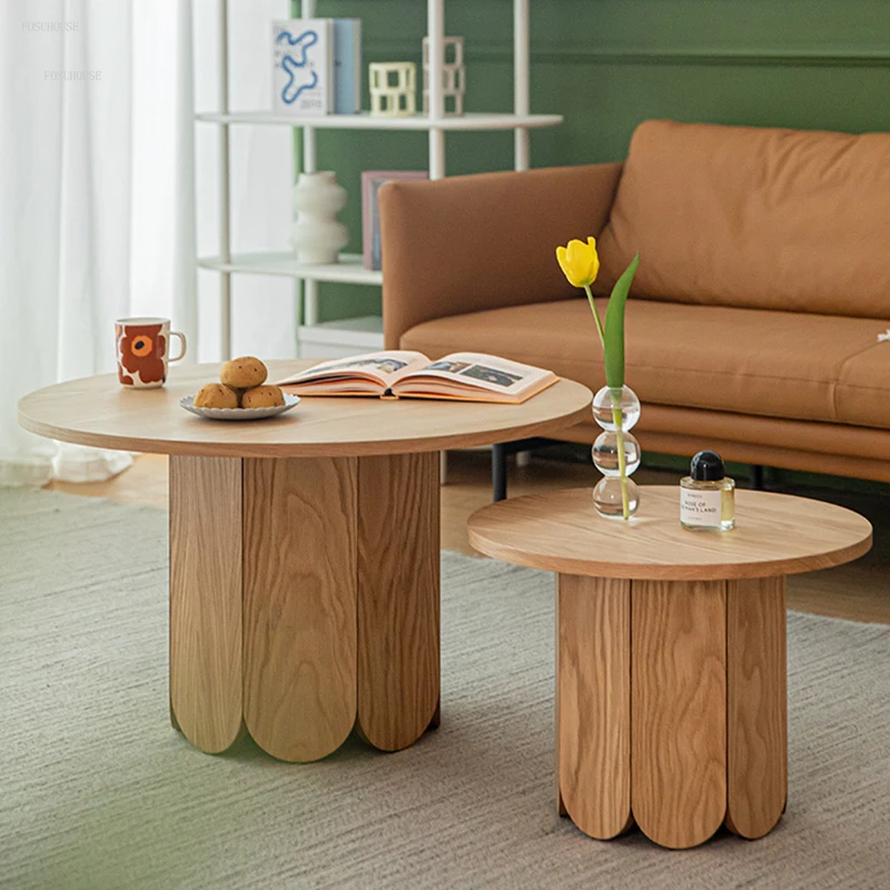 Mesa de centro nórdica, mesa de sofá, mesa baja de madera maciza simple y  moderna, mesa de centro pequeña Nanzhu, para el hogar, apartamento, sala de