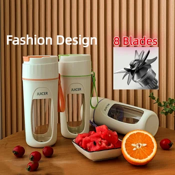 3000mAh Portable Juicer Mini Electric Blender Multifunction Juice Maker Machine Fruit Mixers Extractor Smoothies Mixer 8 Blades 1