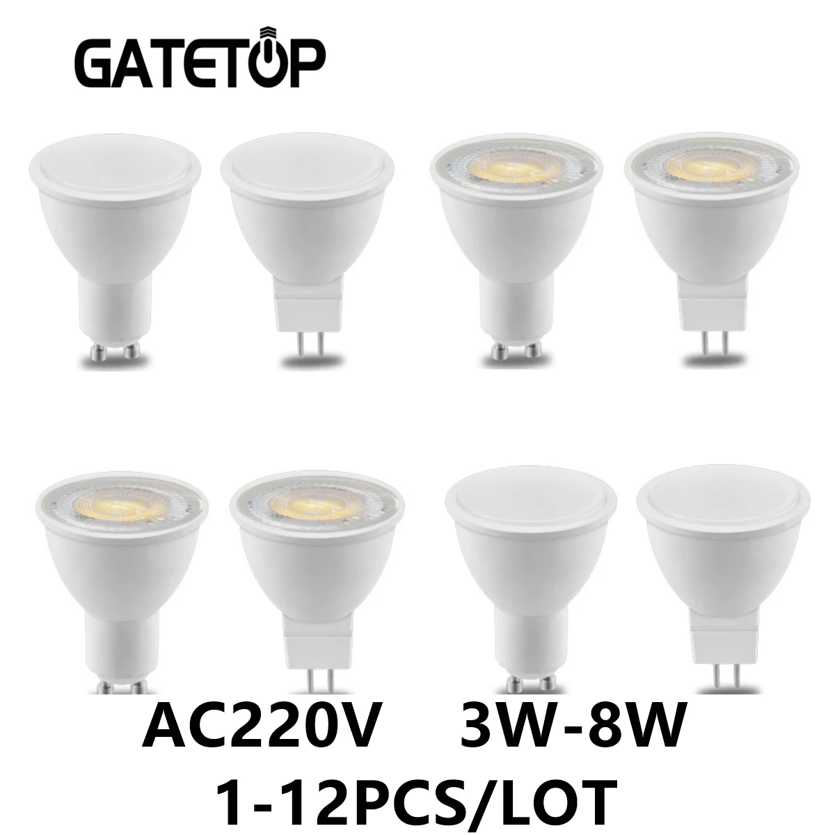 

LED spotlight GU10 MR16 GU5.3 AC120V 230V Super bright warm white light replacement 50W 100W halogen lamp suitable for kitchen