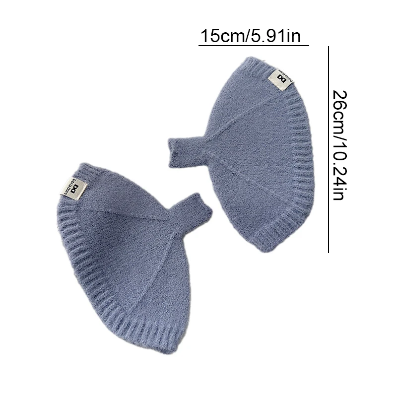 Creative Shell Shape Knitted Half Finger Gloves For Women Men Autumn Winter Warm Touch Screen Fingerless Gloves Wrist Mittens