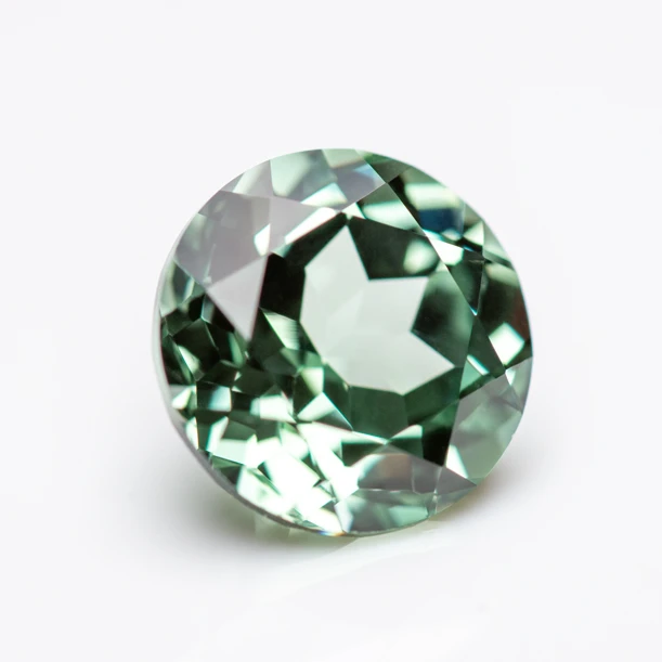 Lab Grown Round Cut Sapphire Green  Advanced Jewelry DIY Ring Necklace Earrings Main Materials Selectable AGL Certificate