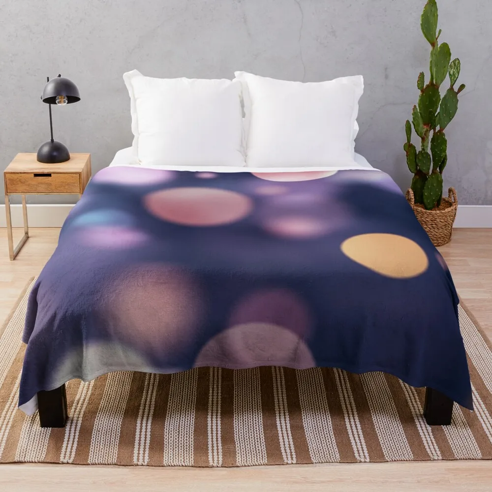 

purple circles colors Throw Blanket Cute Blanket Plaid Beautiful Blankets Blanket For Baby Fluffy Blankets Large Multi-Purpose