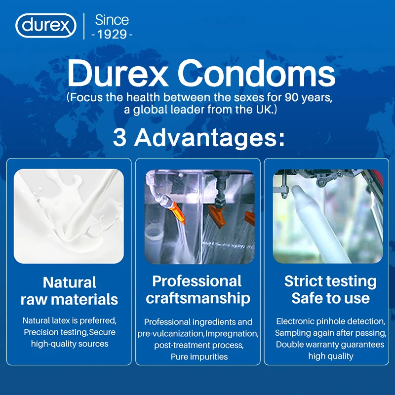 Durex Condoms 4 Types Sensation Value Ultra Thin Lubricated Sex Products Natural Rubber Latex Penis Sleeve Sex For Men images - 6