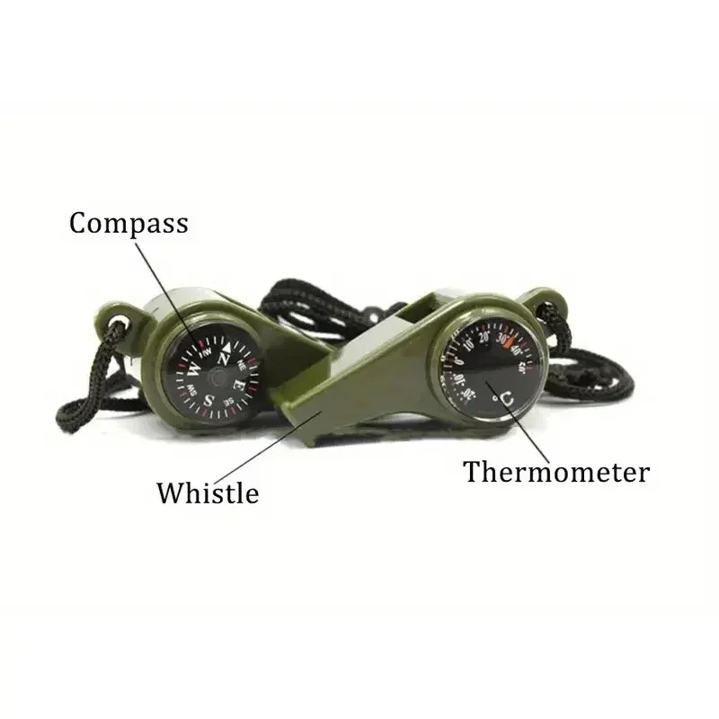 survival whistle 3 in 1 Survival Whistle Outdoor Multifunctional Whistle with Compass Thermometer Referee Camping Hiking Tools Equipment